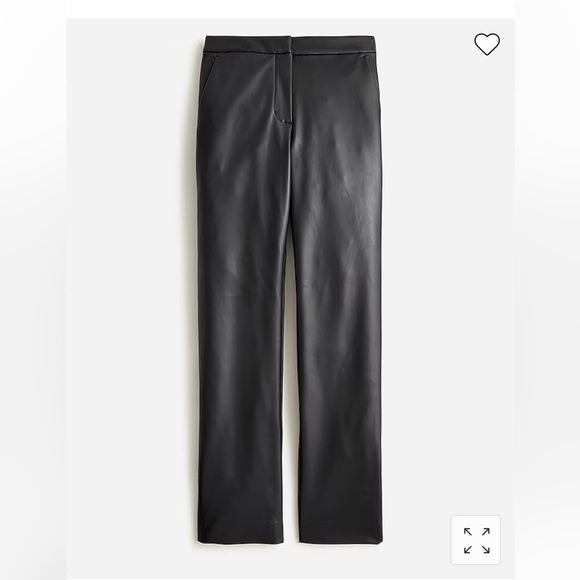 NWT Faux Leather Jcrew Pant - Picture 2 of 11